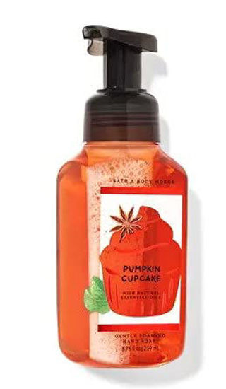 Picture of White Barn Candle Company Bath and Body Works Gentle Foaming Hand Soap w/Essential Oils- 8.75 fl oz - Fall 2020 - Many Scents! (Pumpkin Cupcake - Pumpkin Vanilla & Honey)