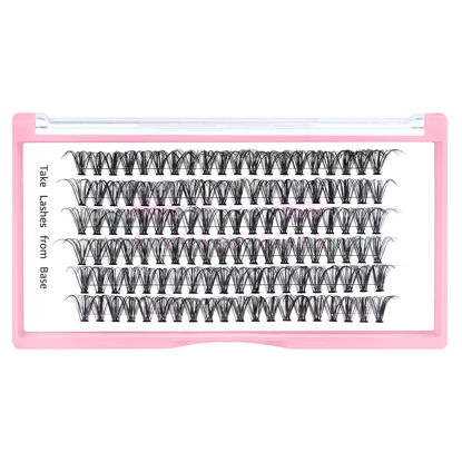 Picture of Individual Lashes 30D-D-0.07-12mm Cluster Lashes 20D C D Curl Wispy Lashes Bottom Lashes DIY Lashes At Home (30D-D-0.07,12mm)