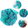 Picture of Fu Store Bath Sponges Shower Loofahs 60g Mesh Balls Sponge for Body Wash Bathroom Men Women - 4 Pack Scrubber Cleaning Loofah (60g Green Blue)