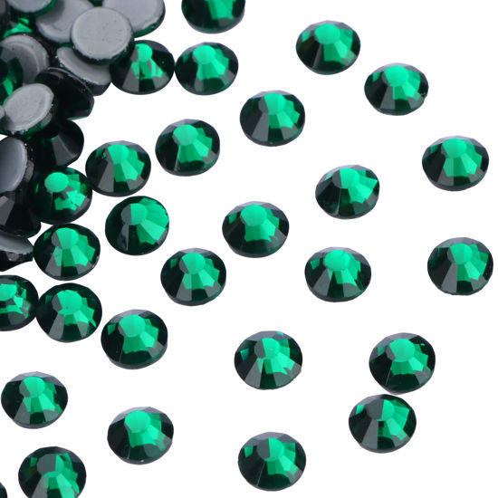 Picture of Jollin Hot Fix Crystal Flatback Rhinestones Glass Diamantes Gems 4.0mm(16ss 1440pcs, Dark Green)