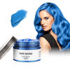 Picture of Temporary Hair Color Wax 4.23 oz-Instant Hairstyle Cream Hair Pomades Hairstyle Wax for Party Cosplay Easy Cleaning(1, Blue)