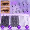 Picture of Spiky Wispy Lash Clusters, Bottom Cluster Eyelash Extensions, D Curl Individual Eyelashes, Natural Clusters Lashes for Women and Girls DIY at Home by Geeneiya (360PCS, 30D+40D+BOTTOM)