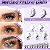 Picture of Lash Clusters DIY Individual Lashes 40D-C-9-16MIX 300 PCS False Eyelash Cluster Volume Lashes Extension 30D 40D 40D D Curl Lash Clusters DIY lash Extensions at Home (40D-C,9-16MIX)