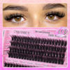 Picture of Yawamica Fluffy Eyelash Clusters Wispy Lash Extension 60D+80D+90D Thick Volume Individual Lashes 12-18mm Cluster Lashes D Curl Cluster Eyelash Extensions 240pcs DIY Lash by Self