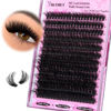 Picture of Yawamica Fluffy Lash Clusters Thick 200D Volume Eyelash Clusters 14-20mm Wispy Individual Lashes D Curl Cluster Eyelash Extensions 240pcs DIY Lash Extension for Beginners