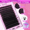 Picture of Yawamica Fluffy Lash Clusters Thick 200D Volume Eyelash Clusters 14-20mm Wispy Individual Lashes D Curl Cluster Eyelash Extensions 240pcs DIY Lash Extension for Beginners