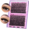 Picture of Yawamica Fluffy Lash Clusters 40D+50D Volume Individual Lashes Wispy Eyelash Clusters D Curl Natural Lash Extension 10-16mm Cluster Eyelash Extensions 280pcs for DIY Lash at Home