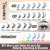 Picture of Lash Clusters Wispy Individual Lashes 9-16mm Cluster Eyelash Extension 30D 40D 50D Colors Mix DIY Lash Extension D Curl Eyelash Clusters DIY for Self Application by Yawamica