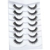 Picture of Pooplunch False Eyelashes Invisible Band Cat Eye Look Natural Wispy Lashes Extension Volume Fluffy Short Fake Eyelashes Faux Mink Lash Strips 7 Pairs Multipack