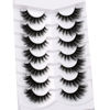 Picture of Pooplunch False Eyelashes Cat Eye Lashes Winged Look Fluffy Wispy Fake Eyelashes 8D Natural Crossed Faux Mink Lashes 7 Pairs Pack