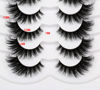 Picture of Pooplunch False Eyelashes Cat Eye Lashes Winged Look Fluffy Wispy Fake Eyelashes 8D Natural Crossed Faux Mink Lashes 7 Pairs Pack