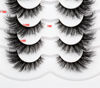 Picture of Pooplunch False Eyelashes Cat Eye Lashes Fluffy Winged Fake Eyelashes Dramatic Wispy Foxy 8D Faux Mink Lashes 7 Pairs Pack