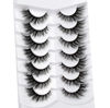 Picture of Pooplunch False Eyelashes Cat Eye Lashes Fluffy Winged Fake Eyelashes Dramatic Wispy Foxy 8D Faux Mink Lashes 7 Pairs Pack