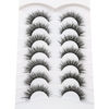 Picture of Pooplunch False Eyelashes Cat Eye Wispy Fluffy 8D Natural Curled Fake Eyelashes Faux Mink Lashes Strips 7 Pairs Multipack