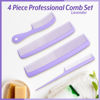 Picture of Mars Wellness 4 Piece Professional Comb Set Lavender - USA MADE - Fine Pro Tail Combs, Dresser Hair Comb Styling Comb - Premium Grade for Men and Women - Parting Teasing and Styling - Lavender