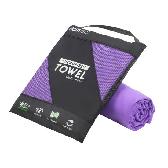 Picture of Rainleaf Microfiber Towel Perfect Travel & Gym & Camping Towel. Quick Dry - Super Absorbent - Ultra Compact - Lightweight. Suitable for Trip, Beach, Shower, Backpacking, Pool