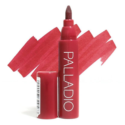 Picture of Palladio Lip Stain, Hydrating and Waterproof Formula, Matte Color Look, Longlasting All Day Wear Lip Color, Smudge Proof Natural Finish, Precise Chisel Tip Marker, Berry