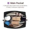 Picture of Narwey Small Makeup Bag for Purse Travel Makeup Pouch Mini Cosmetic Bag for Women (Black, Small)