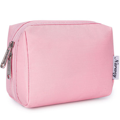 Picture of Narwey Small Makeup Bag for Purse Travel Makeup Pouch Mini Cosmetic Bag for Women (Pink, Small)