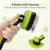 Picture of Pecute Self-Cleaning Slicker Brush for Dogs, Cats, Lightweight Dog Brush for Shedding Massaging Grooming, Cat Brush Gently Removes Loose Fur Undercoat for Small Dogs Cats Rabbits of All Hair Types