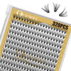 Picture of QUEWEL Lash Clusters 320Pcs Cluster Lashes 30D C Curl Lash Clusters Mix12-18mm Individual Eyelashes Clusters Wispy DIY Eyelash Extension Thin Band Soft to Use at Home (30D C Mix12-18)