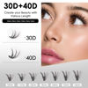 Picture of DIY Lash Extensions Kit 280pcs Individual Eyelash Extension Kit 0.07D 10-16mmMix 30D 40D Curl Lash Clusters Eyelash Extension Kit with Lash Bond and Seal Lash Applicator (KIT 30D+40D-0.07D)