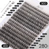 Picture of DIY Lash Extensions Kit 280pcs Individual Eyelash Extension Kit 0.07D 10-16mmMix 30D 40D Curl Lash Clusters Eyelash Extension Kit with Lash Bond and Seal Lash Applicator (KIT 30D+40D-0.07D)