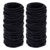 Picture of Vrose Flosi 120 Black Hair Ties For Thick Curly Hair - Large Rubber Bands For Hair Nylon Hair Elastic No Damage Ponytail Holders - Soft Hair Supplies For Women Men Girls 4mm…