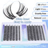 Picture of Lash Clusters CC+D Mix Curl Wispy Cluster Eyelash Extensions 132pcs 8-16mm DIY Lash Extension Natural Eyelash Clusters Individual Lashes DIY at Home by TOOCHUNAG