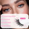 Picture of Half Lashes Wispy False Eyelashes with 8ml Clear Lash Glue 12mm Natural Cat Eye Lashes with Clear Band 9 Pairs D Curl Fluffy Fake Eyelashes by TOOCHUNAG