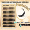 Picture of Wispy Lash Clusters D Curl Cluster Eyelash Extensions 150pcs Thick Eyelash Clusters 8-16mm Fluffy Cluster Lashes DIY Individual Lashes Extension by TOOCHUNAG(150pcs,8-16mm)