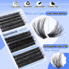 Picture of TOOCHUNAG Fluffy Lash Clusters 3 Styles Individual Lashes Cluster Eyelash Extensions 280pcs Wispy Eyelash Clusters DIY Long Thick Lash Extension at Home (12-18mm,D Curl)