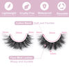 Picture of False Eyelashes Natural Look Fluffy Mink Lashes 12mm Short Wispy Lashes 5D Volume Strip Eye Lashes Pack by Kiromiro