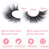 Picture of Kiromiro False Eyelashes Natural Look Wispy Faux Mink Lashes Fluffy 14mm Cat Eye Short Strip Lashes Pack