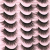 Picture of Kiromiro False Eyelashes Natural Look Wispy Faux Mink Lashes Fluffy 14mm Cat Eye Short Strip Lashes Pack