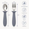 Picture of 6 Pieces Toddler Utensils, Kids Safe Spoons and Forks, Children Silverware Set with Silicone Handle, 18/8 Stainless Steel, Food-grade Silicone，BPA Free - Dishwasher Safe