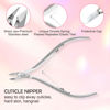 Picture of Makartt Cuticle Trimmer with Cuticle Pusher, Silver Nail Trimmer Nail Care Manicure and Pedicure Kit with Stainless Steel Cuticle Nipper and Dual End Nail Pushers for Home Salon Use (Pack of 3 PCS)