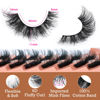 Picture of Mink Lashes Wispy False Eyelashes Fluffy D Curl Faux Mink Lashes 14mm Natural Look False Lashes Short Strips Lashes by Focipeysa