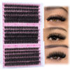 Picture of Fluffy Lash Extension Mink Thick Cluster Eyelash Extensions 10-18mm Lash Clusters Individual Lash Extensions DIY Clusters Lashes Extension at Home by Focipeysa (300pcs-70P+80P+90P 10-18mm)