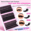 Picture of Fluffy Lash Extension Mink Thick Cluster Eyelash Extensions 10-18mm Lash Clusters Individual Lash Extensions DIY Clusters Lashes Extension at Home by Focipeysa (300pcs-70P+80P+90P 10-18mm)