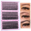 Picture of Fluffy Volume Lash Clusters DIY Lash Extension 300pcs Clusters Lashes D Curl Eyelash Extension 8-16mm Individual Lashes Mink for Self Application at Home by Focipeysa (Mink Lash Clusters 8-16mm)