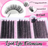 Picture of Fluffy Volume Lash Clusters DIY Lash Extension 300pcs Clusters Lashes D Curl Eyelash Extension 8-16mm Individual Lashes Mink for Self Application at Home by Focipeysa (Mink Lash Clusters 8-16mm)