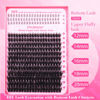 Picture of Focipeysa Lashes Clusters with Bottom Lash 12-20mm Eyelash Extensions with Lower Lashes 300pcs Eyelash Clusters Wispy Individual Lash Extension DIY Clusters Lash for Beginners