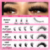 Picture of Focipeysa Cluster Eyelash Extensions Fluffy Eyelash Clusters with Bottom Lashes 14-20mm Lash Clusters 315pcs Individual Eyelash DIY Lash Extension for Beginners (60D 80D 100D Mixed)