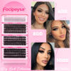 Picture of Focipeysa Cluster Eyelash Extensions Fluffy Eyelash Clusters with Bottom Lashes 14-20mm Lash Clusters 315pcs Individual Eyelash DIY Lash Extension for Beginners (60D 80D 100D Mixed)