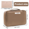 Picture of Queboom Travel Makeup Bag Cosmetic Bag Makeup Bag Toiletry bag for women and men (Coffee)