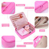 Picture of Queboom Travel Makeup Bag Cosmetic Bag Makeup Bag Toiletry bag for women and men (Light pink)