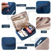 Picture of Queboom Travel Makeup Bag Cosmetic Bag Makeup Bag Toiletry bag for women and men (Navy blue)