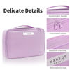 Picture of Queboom Travel Makeup Bag Cosmetic Bag Makeup Bag Toiletry bag for women and men (Purple)