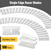 Picture of Bates- Single Edge Razor Blades, 100 Pack, Stainless Steel Razor Blades Single Edge Blades, Straight Edge Razor Blade, Scraper Blades, Single Edge Razor Blade, Straight Edge Razor Blades